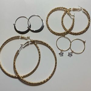 4 HOOP Earring Bundle